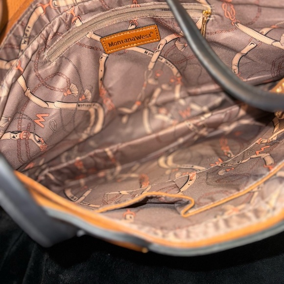 Montana West Camel and Black Tote - Picture 8 of 10